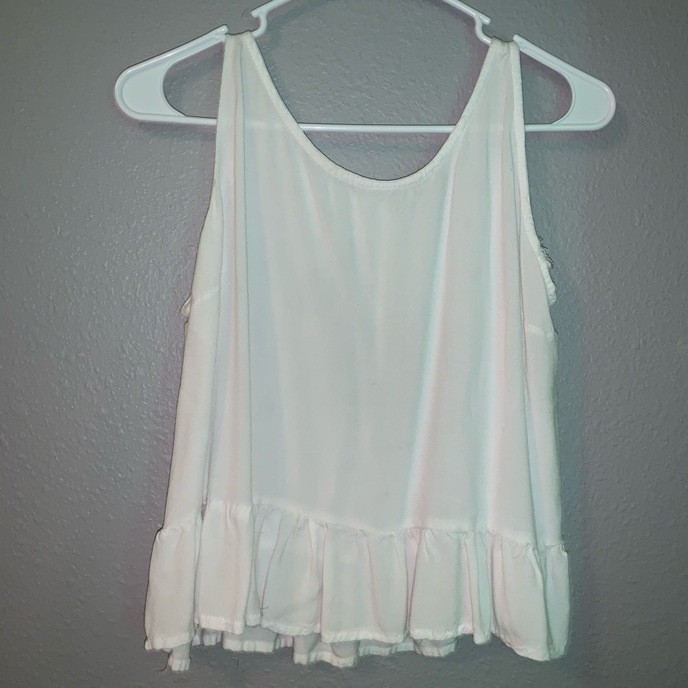 White cropped shirt